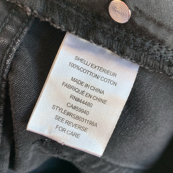 NWT Tinseltown Hi-Rise Washed Black Raw Hem Denim Front Slit Maxi Skirt Sz M - Picture 10 of 11